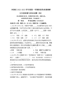陕西省宝鸡市凤翔区2022-2023学年九年级上学期期中考试道德与法治试题(含答案)