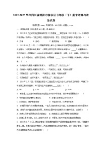 2022-2023学年四川省绵阳市游仙区七年级（下）期末道德与法治试卷（含解析）