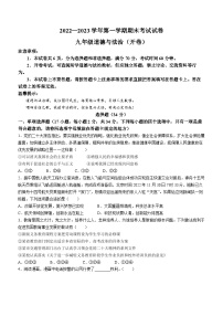 河南省濮阳市2022-2023学年九年级上学期期末道德与法治试题