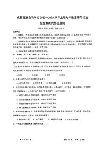 四川省成都市石室教育集团2023-2024学年九年级上学期11月期中道德与法治试题