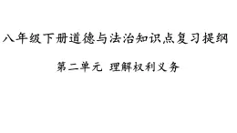 初中政治 (道德與法治)人教版（2024）八年級(jí)下冊(cè)第二單元 理解權(quán)力義務(wù) 復(fù)習(xí)課件