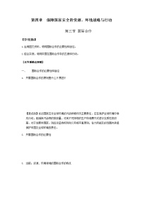 人教版 (2019)选择性必修3 资源、环境与国家安全第三节 国际合作学案