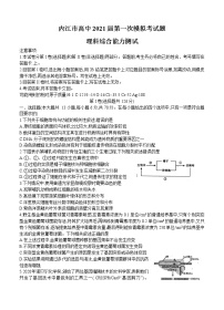 四川省内江市2021届高三上学期第一次模拟考试（12月） 理综(含答案)