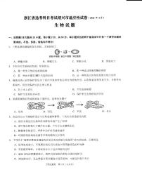 2021届浙江省绍兴市高三下学期4月适应性考试（二模）生物试题 PDF版