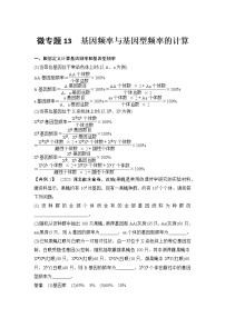 高考生物微專題（通用版）微專題13 基因頻率與基因型頻率的計(jì)算