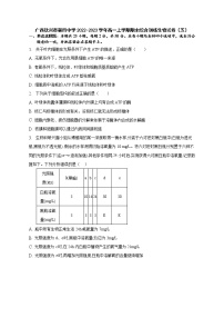 2022-2023学年广西钦州市第四中学高一上学期期末综合训练生物试卷（五）