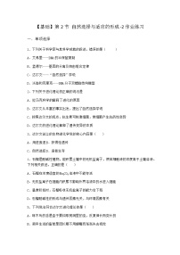 人教版 (2019)必修2《遺傳與進(jìn)化》第6章 生物的進(jìn)化第2節(jié) 自然選擇與適應(yīng)的形成練習(xí)題