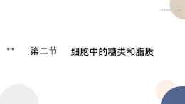 第一章- 第二節(jié)  細(xì)胞中的糖類和脂質(zhì)（課件PPT）
