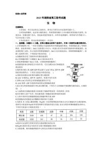 湖南省衡阳市2022-2023学年高三下学期第二次联考（二模）生物试题