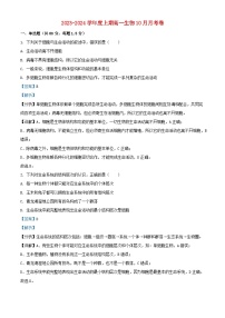 四川省成都市2023_2024学年高一生物上学期10月月考试题含解析
