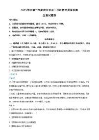 2024杭州高三下学期二模试题生物含解析