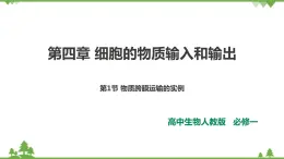 人教版生物必修一4.1《物質(zhì)跨膜運(yùn)輸?shù)膶?shí)例》PPT課件+教學(xué)設(shè)計(jì)+同步練習(xí)