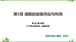 人教版生物必修一5.3 《ATP的主要來源—細(xì)胞呼吸》PPT課件+教學(xué)設(shè)計(jì)+同步練習(xí)