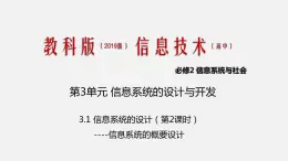 必修2 3.1 信息系統(tǒng)的設計 第2課時PPT課件