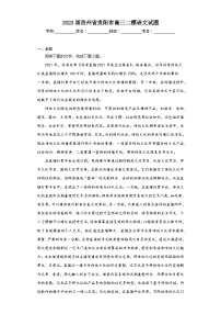 2023届贵州省贵阳市高三二模语文试题（含答案）