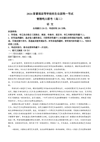 2024河南省青桐鸣高三下学期3月大联考试题语文含解析