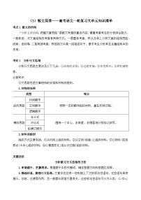 2025屆高考語(yǔ)文一輪復(fù)習(xí)大單元知識(shí)清單（3）散文閱讀