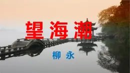 【精品教學(xué)】4 《柳永詞兩首》第一課時(shí)《望海潮》-2020-2021學(xué)年高一語文人教版必修4同步教學(xué) 課件教案