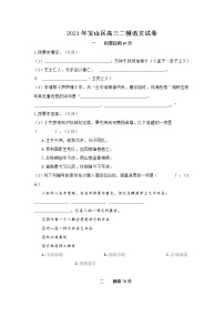 2021年上海市宝山区高三二模语文试卷(含答案)