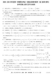 黑吉两省十校2020-2021学年高二上学期期中联考数学(理)试题 PDF版含答案