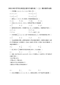 2022-2023學(xué)年江西省宜春市豐城市高二（上）期末數(shù)學(xué)試卷(含答案解析)