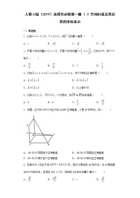 数学选择性必修 第一册1.3 空间向量及其运算的坐标表示课时作业