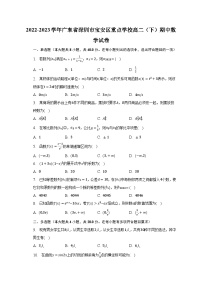 2022-2023学年广东省深圳市宝安区重点学校高二（下）期中数学试卷（含解析）