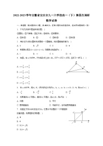 2022-2023学年安徽省安庆市九一六学校高一（下）第四次调研数学试卷（含解析）