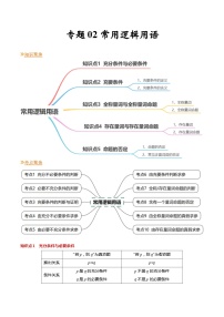 【寒假作業(yè)】蘇教版2019 高中數學 高一寒假提升訓練 專題02 常用邏輯用語（10大考點，知識串講+熱考題型+專題訓練）-
