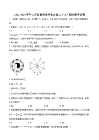 2023-2024学年江苏省泰州市兴化市高三（上）期末数学试卷（含解析）