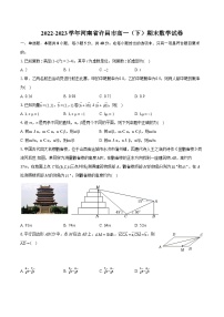 2022-2023学年河南省许昌市高一（下）期末数学试卷（含详细答案解析）