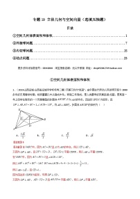 专题19 立体几何与空间向量（选填压轴题）（学生+教师版）--310高考数学压轴题（新高考版）