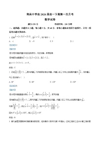 重庆市荣昌中学2023-2024学年高一下学期3月月考数学试题（Word版附解析）