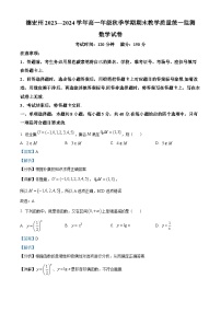 云南省德宏州2023-2024学年高一上学期期末数学试卷(Word版附解析)