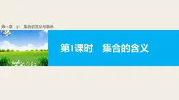 人教版高中數(shù)學必修第一冊1.1第1課時集合的含義（課件）