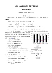 2020届安徽省合肥市高三第一次教学质量检测数学（理）试题