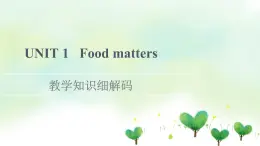 牛津譯林版（2019）高中英語 選擇性必修第一冊 Unit 1   Food matters（課件+學案+課時作業(yè)）（共19份）