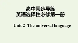譯林版高中英語選擇性必修第一冊Unit2TheUniversalLanguageS3&S4課件+課后練習