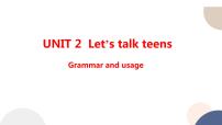 高中英语Unit 2 Let's talk teens图片ppt课件