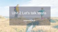 高中英语牛津译林版 (2019)必修 第一册Unit 2 Let's talk teens课前预习课件ppt