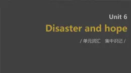 Unit 6　單元詞匯　集中識記--外研版高中英語必修第三冊課件+講義+專練
