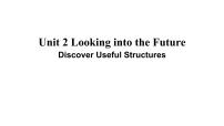 高中英语人教版 (2019)选择性必修 第一册Unit 2 Looking into the Future评课课件ppt