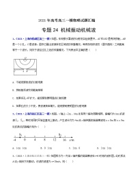 專(zhuān)題24 機(jī)械振動(dòng)機(jī)械波-最新高考高三一模物理試題匯編