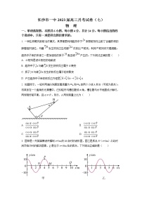 湖南省长沙市第一中学2022-2023学年高三物理下学期月考（七）（Word版附答案）