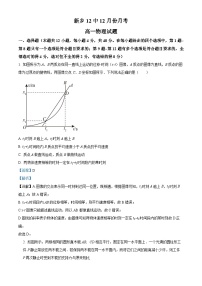河南省新乡市第十二中学2023-2024学年高一上学期12月月考物理试题（解析版）