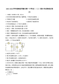 2023-2024学年湖南省常德市第一中学高二（上）期末考试物理试卷 (2)(含解析）