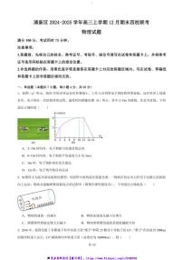 2024～2025學(xué)年廣東省清遠(yuǎn)市清新區(qū)四校高三(上)期末聯(lián)考(月考)試卷物理(含答案)