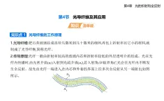 第四章第四節(jié)  光導(dǎo)纖維及其應(yīng)用-知識(shí)點(diǎn)串講課件+分層訓(xùn)練（含答案）-魯科版高中物理高二上學(xué)期（選必一）
