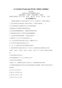 辽宁省实验中学2023-2024学年高三上学期阶段测试化学试卷（月考）