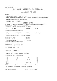 浙江省温州环大罗山联盟2023-2024学年高二上学期11月期中考试化学试题（含答案）